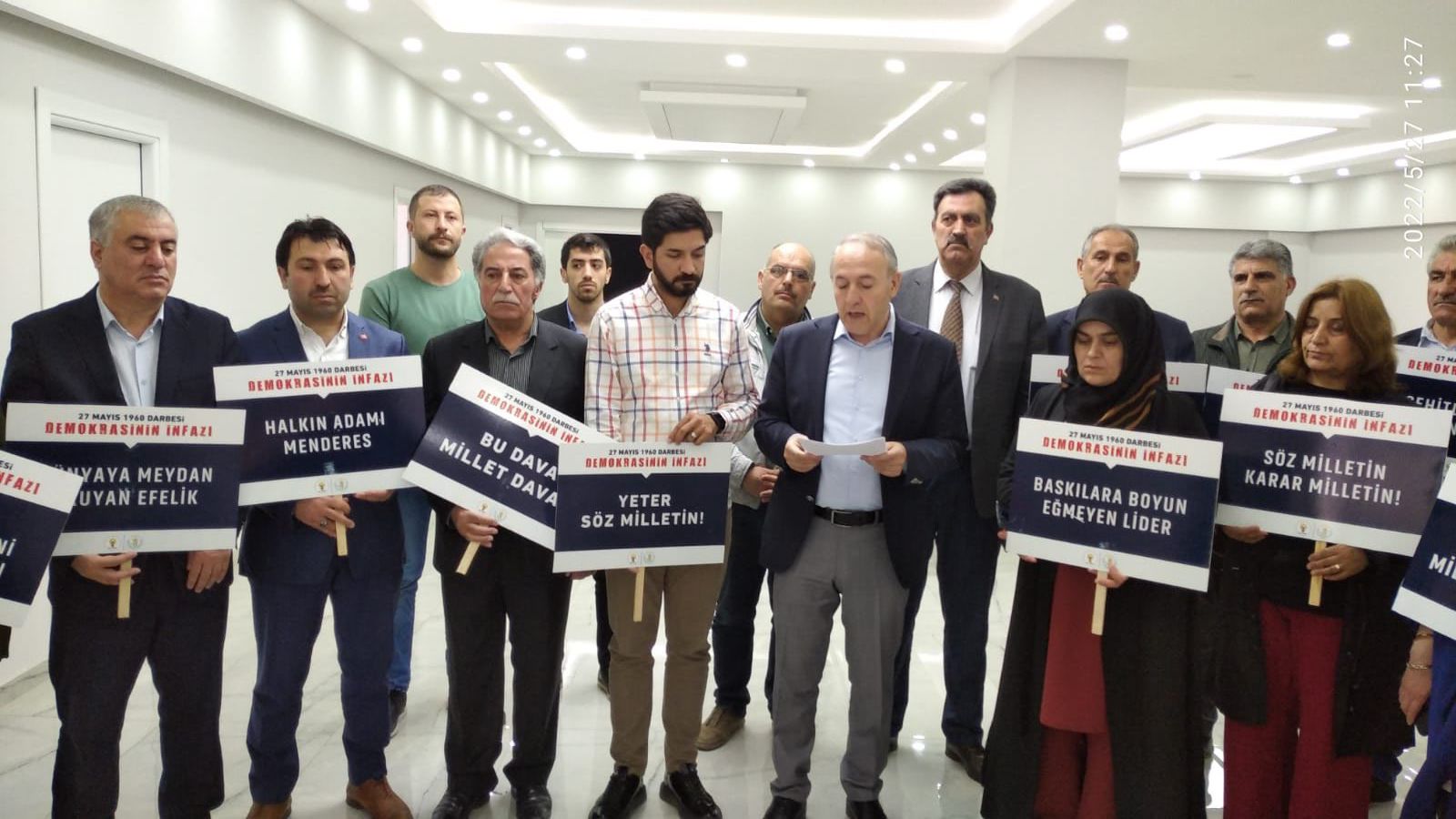 AĞRI AK PARTİ İL BAŞKANI YOLCU 27 MAYIS DEMOKRASİ DARBESİ YIL DÖNÜMÜ BASIN AÇIKLAMASI